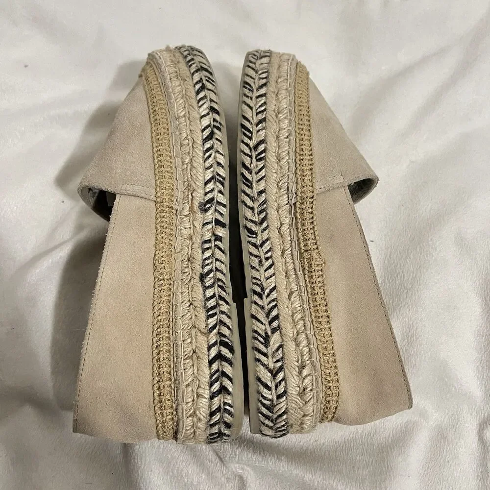 Free People Eden Double Stack Espadrilles Shoes Size 41 / US 10 Beige Bohemian
